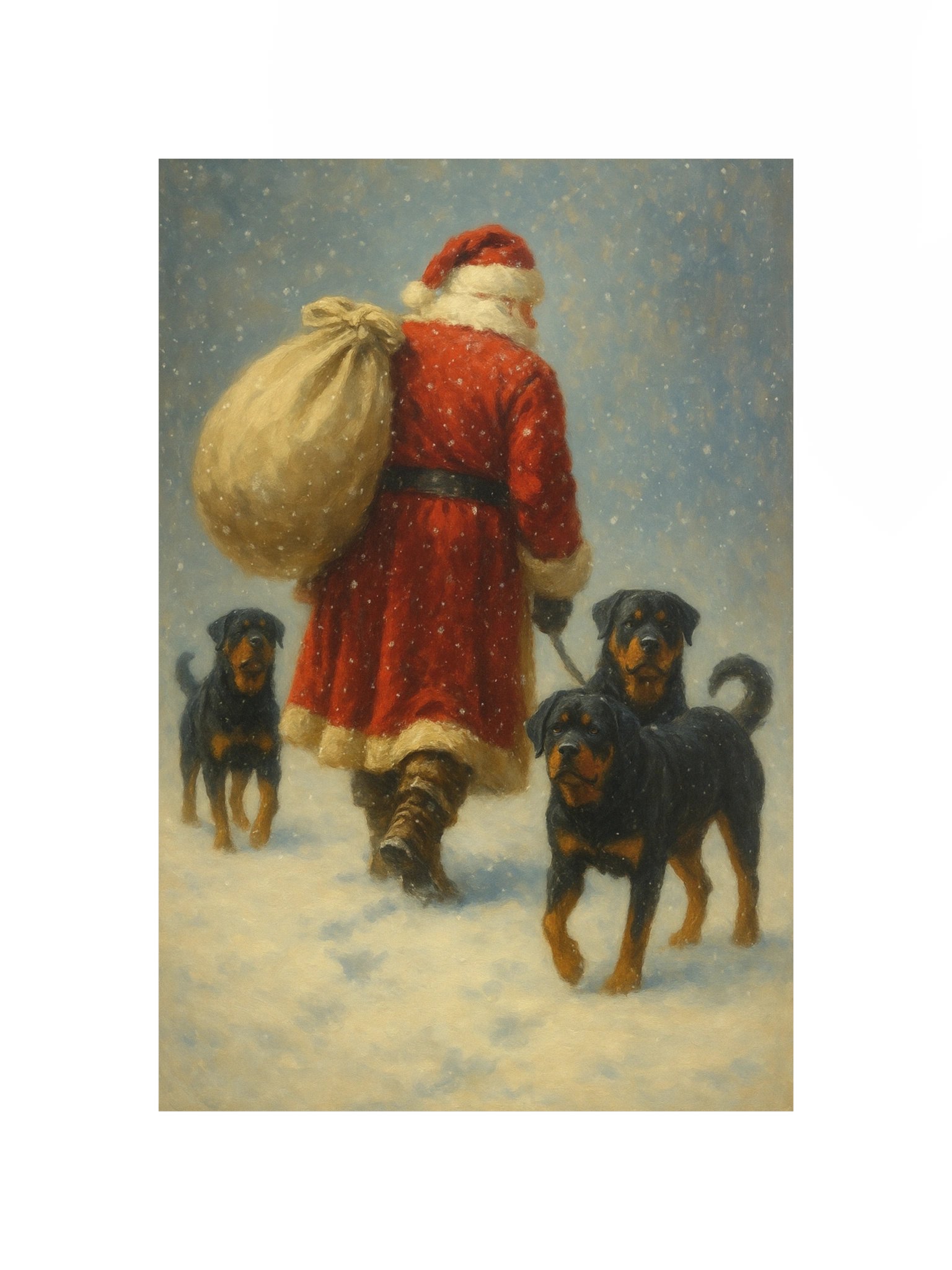 Rottweilers & Santa Poster product image (11)