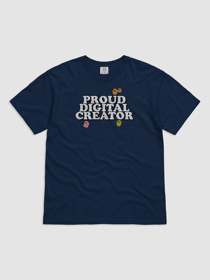 Proud Digital Creator Faces Navy Blue T-Shirt product image (1)