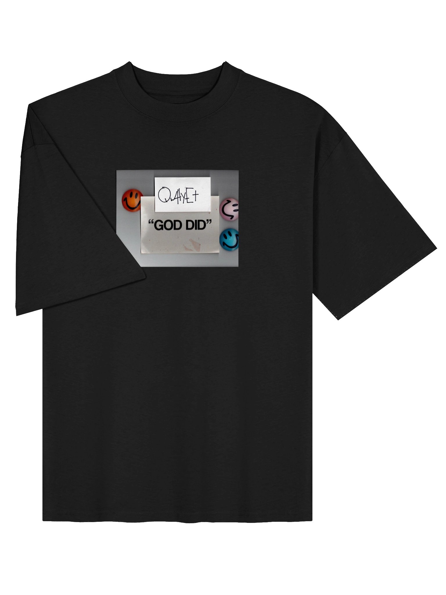 Qwhyet "GOD DID" Smiley Tee product image (3)