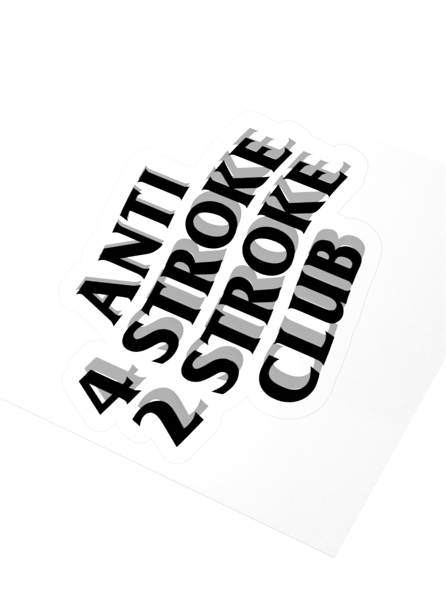 STICKER ANTI 4 STROKE 2 STROKE CLUB product image (3)