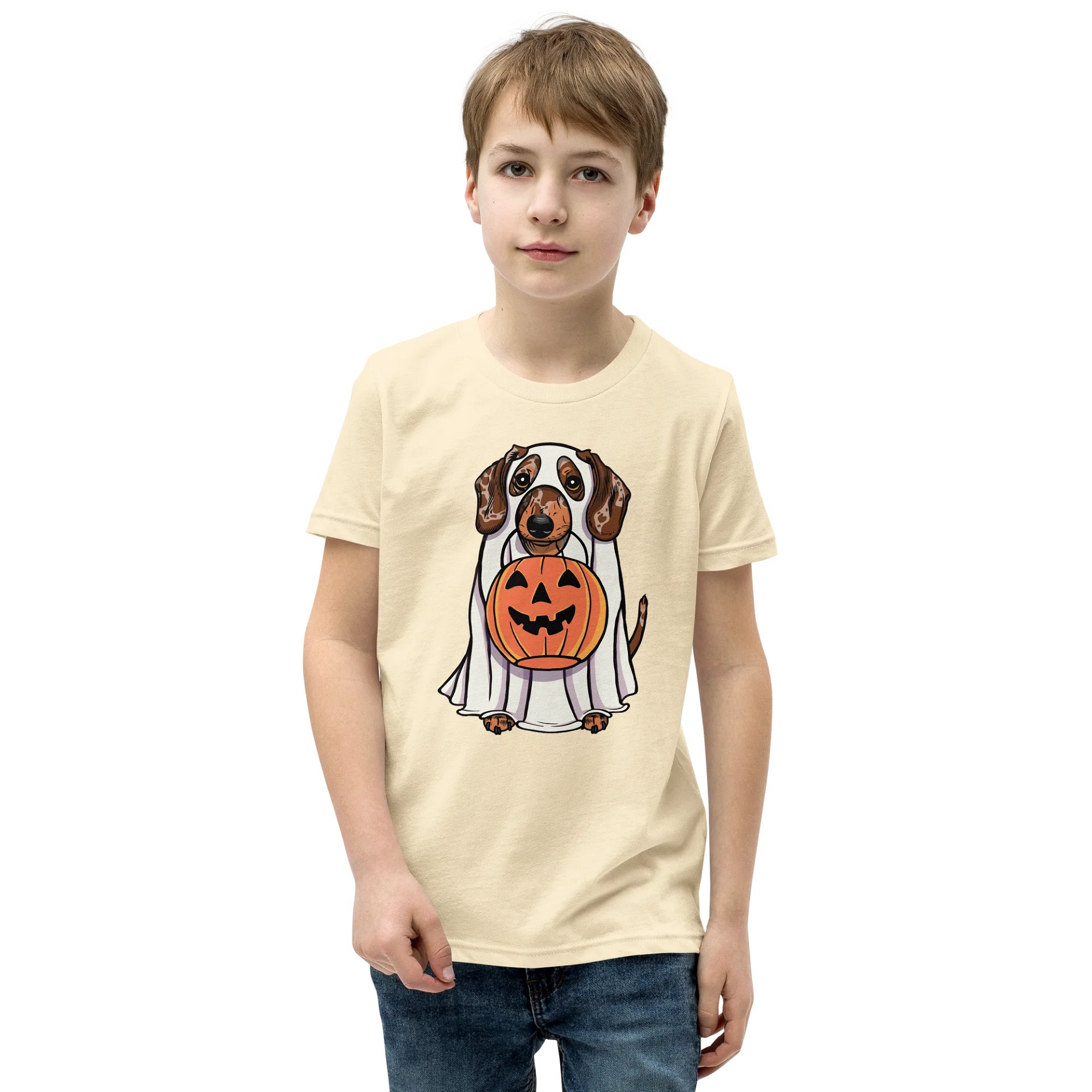 Halloween Dachshund(Dapple 2) Youth T-Shirt product image (1)