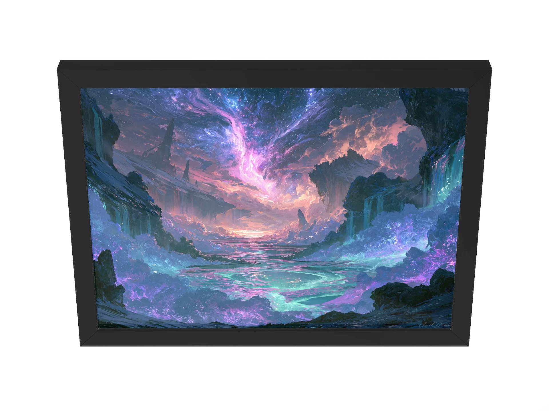 Prismatic Ocean Framed Art Print — Prismatic Astral Tide product image (2)