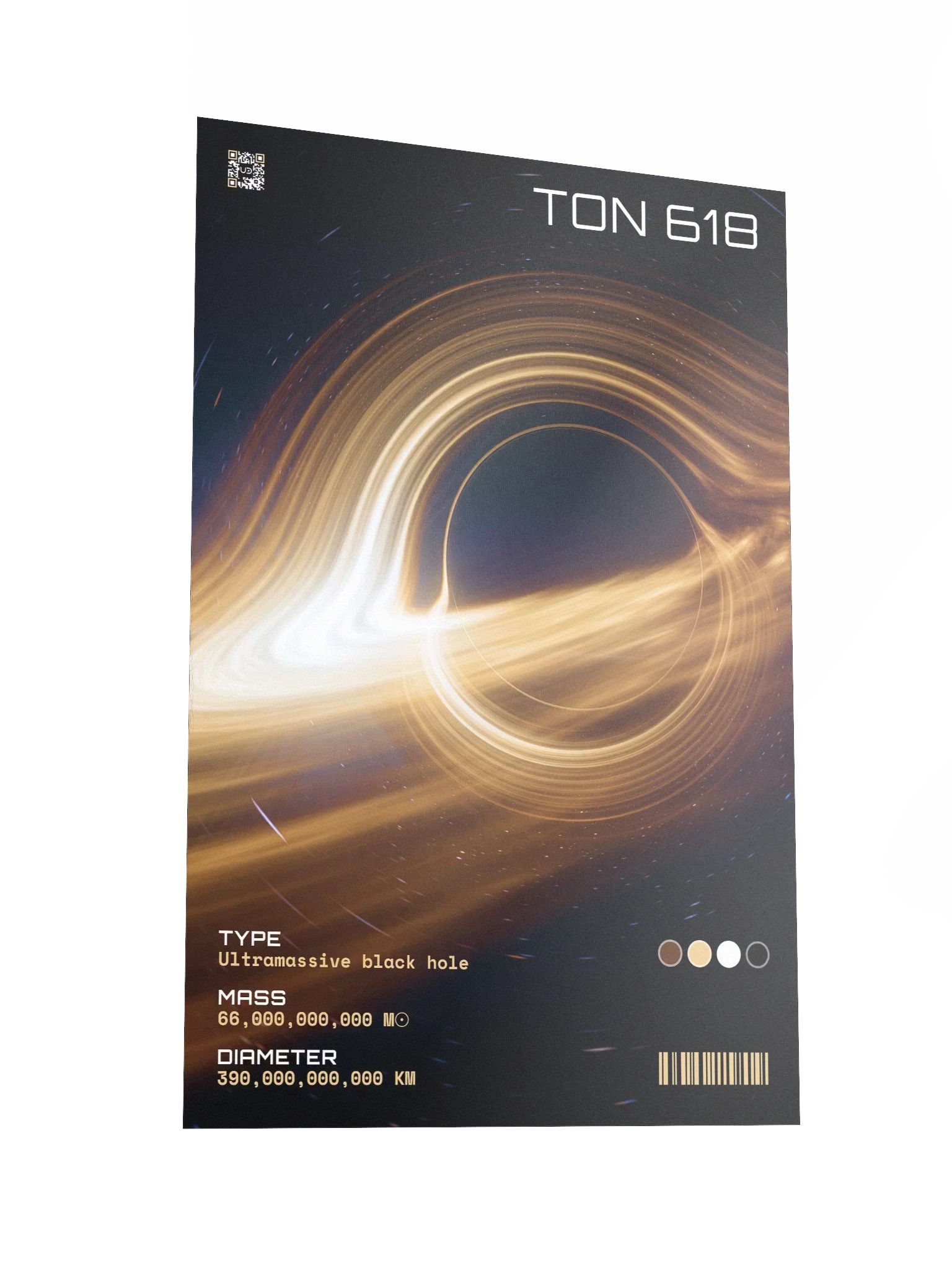 TON 618 Specifications Poster | Universe Dimensions