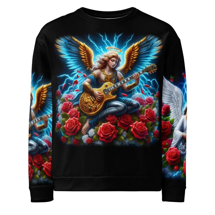 Angels making Music with a Guitar - All-Over Unisex Sweatshirt #17 product image (1)