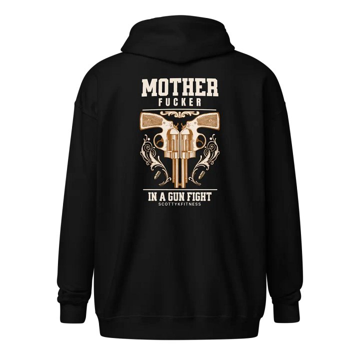 MF in a Gun Fight Zip Up - Embroidered Front product image (1)