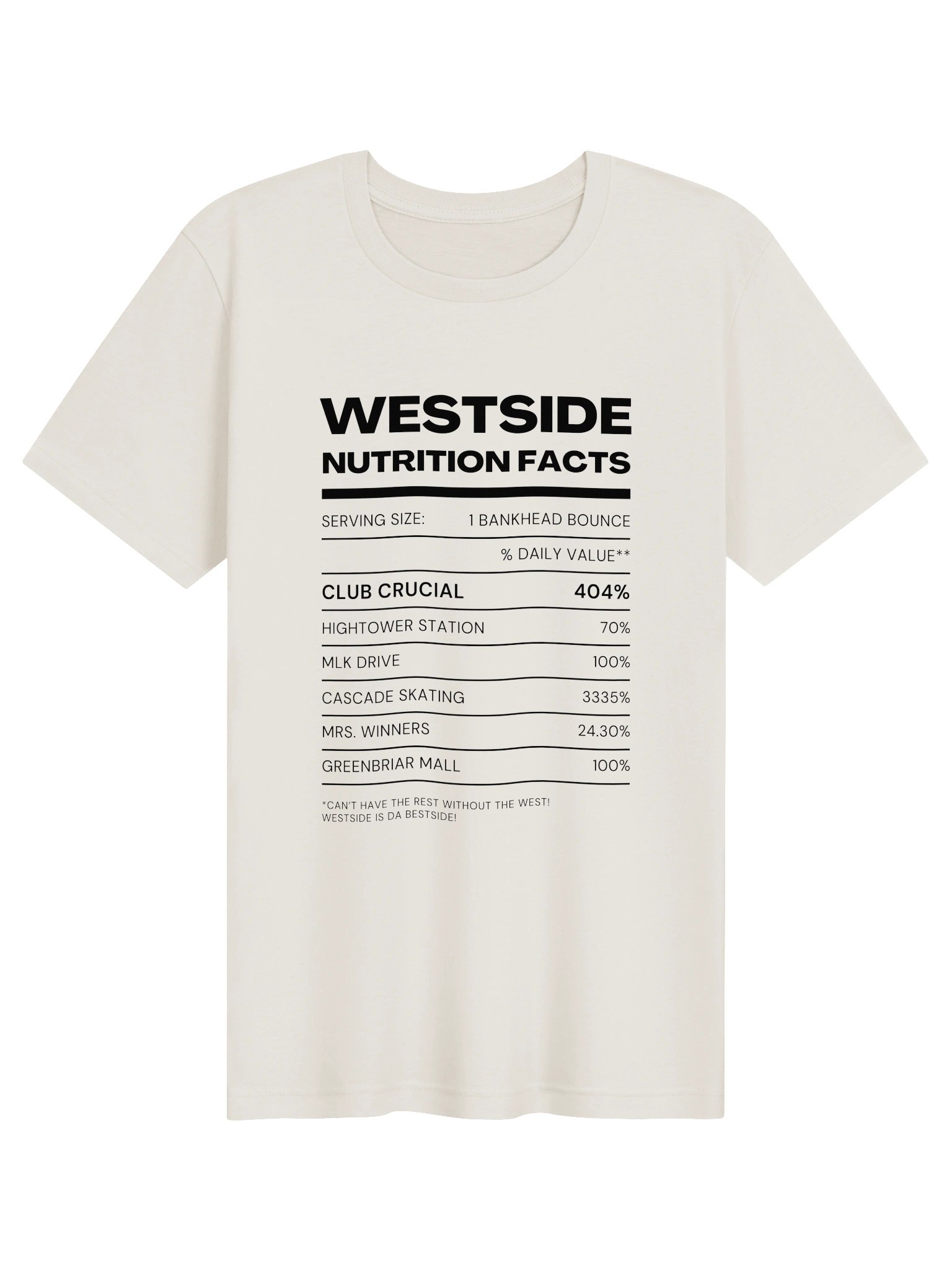Nutrition Facts Westside T-Shirt product image (21)
