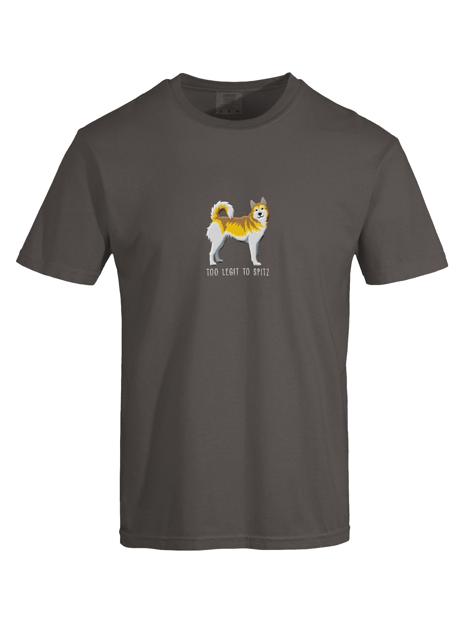 Too Legit to Spitz T-Shirt(Embroidered) of a Siberian Husky(Lemon) product image (10)
