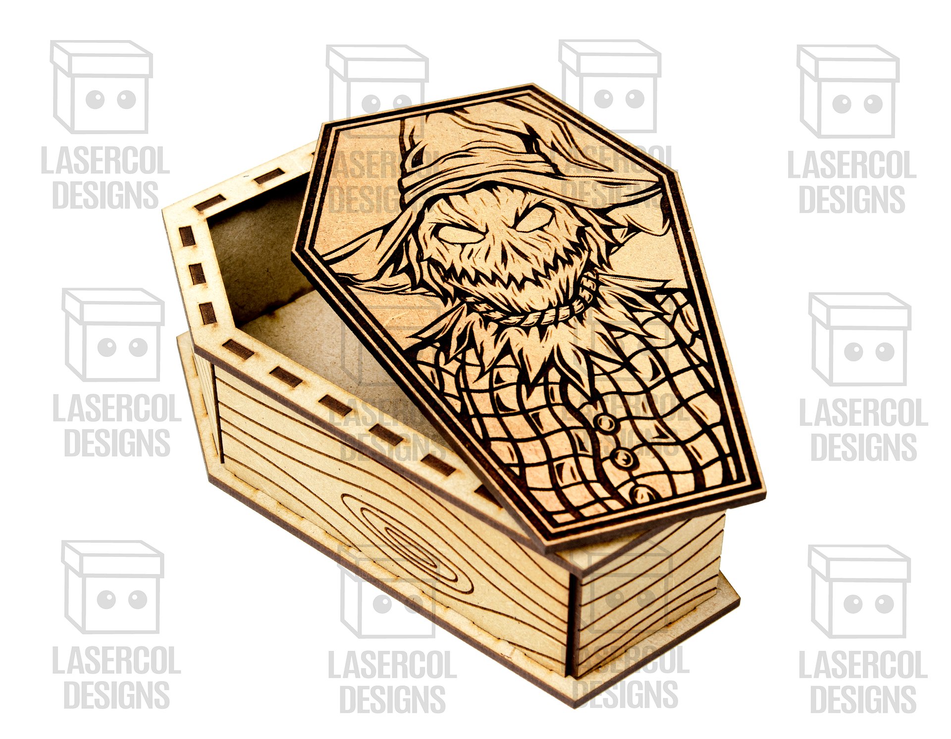 Halloween Coffin Box Set 4 (2 Sizes) - Laser Cut Files product image (5)
