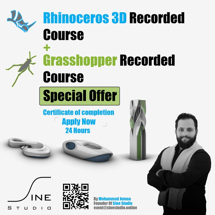 Rhino Recorded Course + Grasshopper Recorded Course + Let’s Play Grasshopper Together , eBook product image (1)