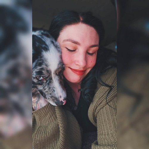 Just a girl and her dog. 🐾🥰
