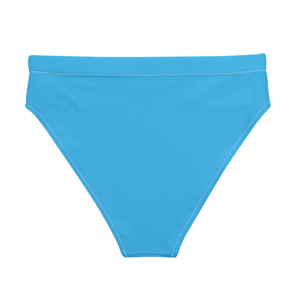 Blue Recycled High Waisted Bikini Bottom product image (2)