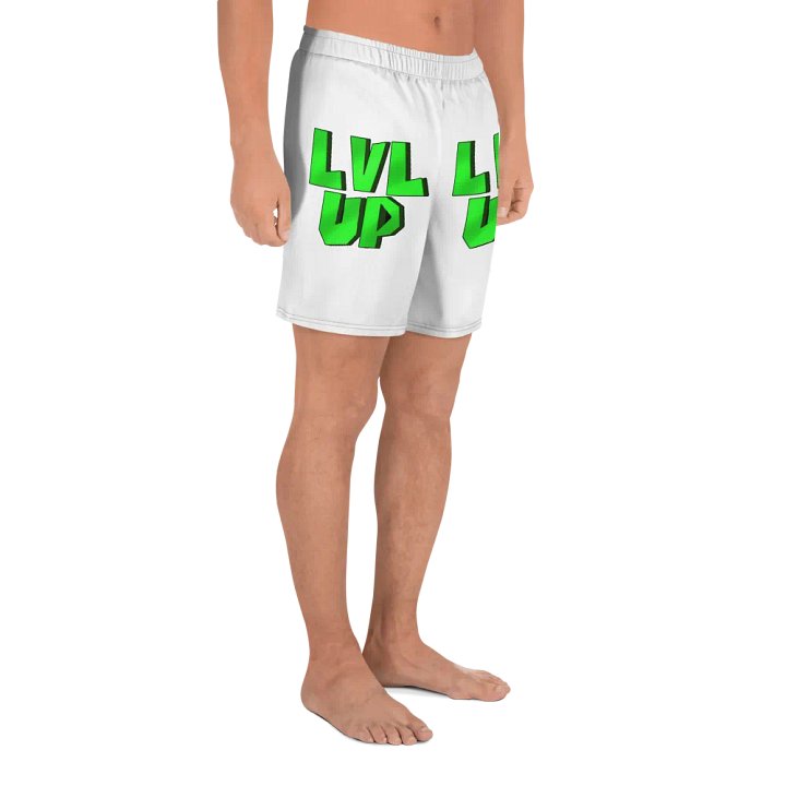 LVL UP Mens White Workout Shorts product image (2)