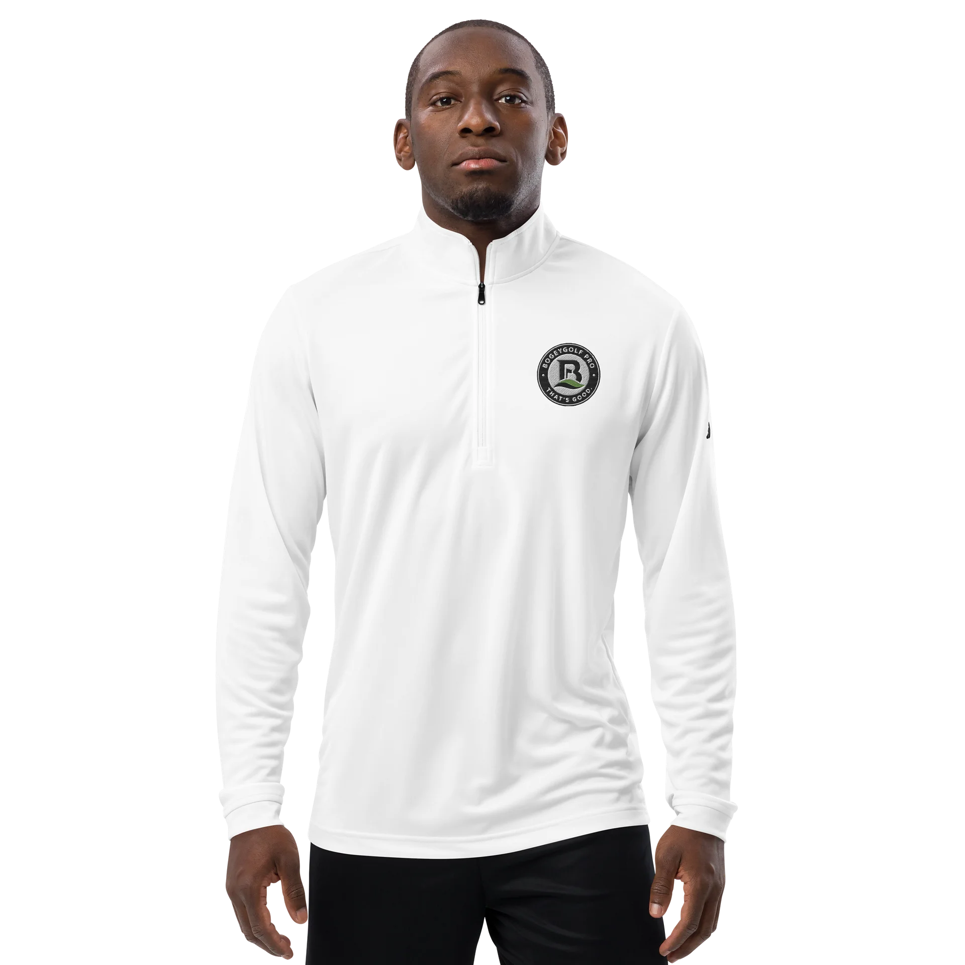 White Adidas Quarter Zip product image (2)