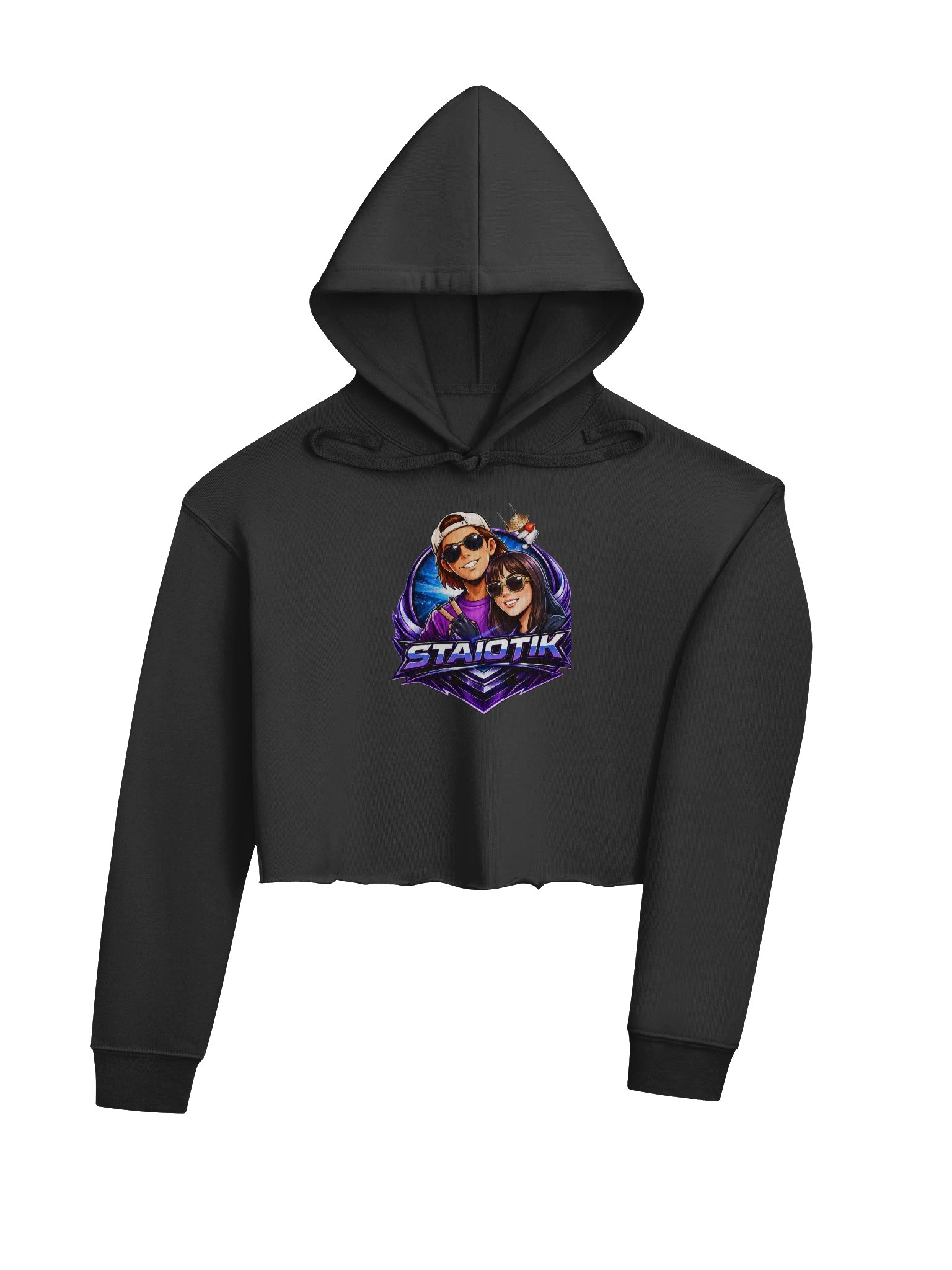 STAIOTIK Neon Crest Cropped Hoodie product image (4)