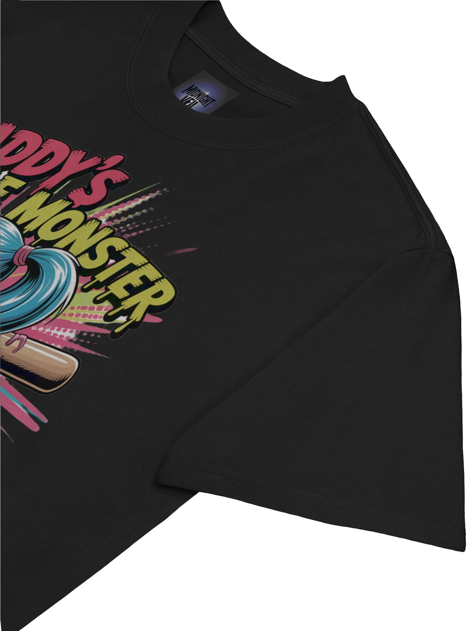 Daddy's Little Monster: Harley Quinn Bat Burst Oversized Faded Unisex T-Shirt product image (7)