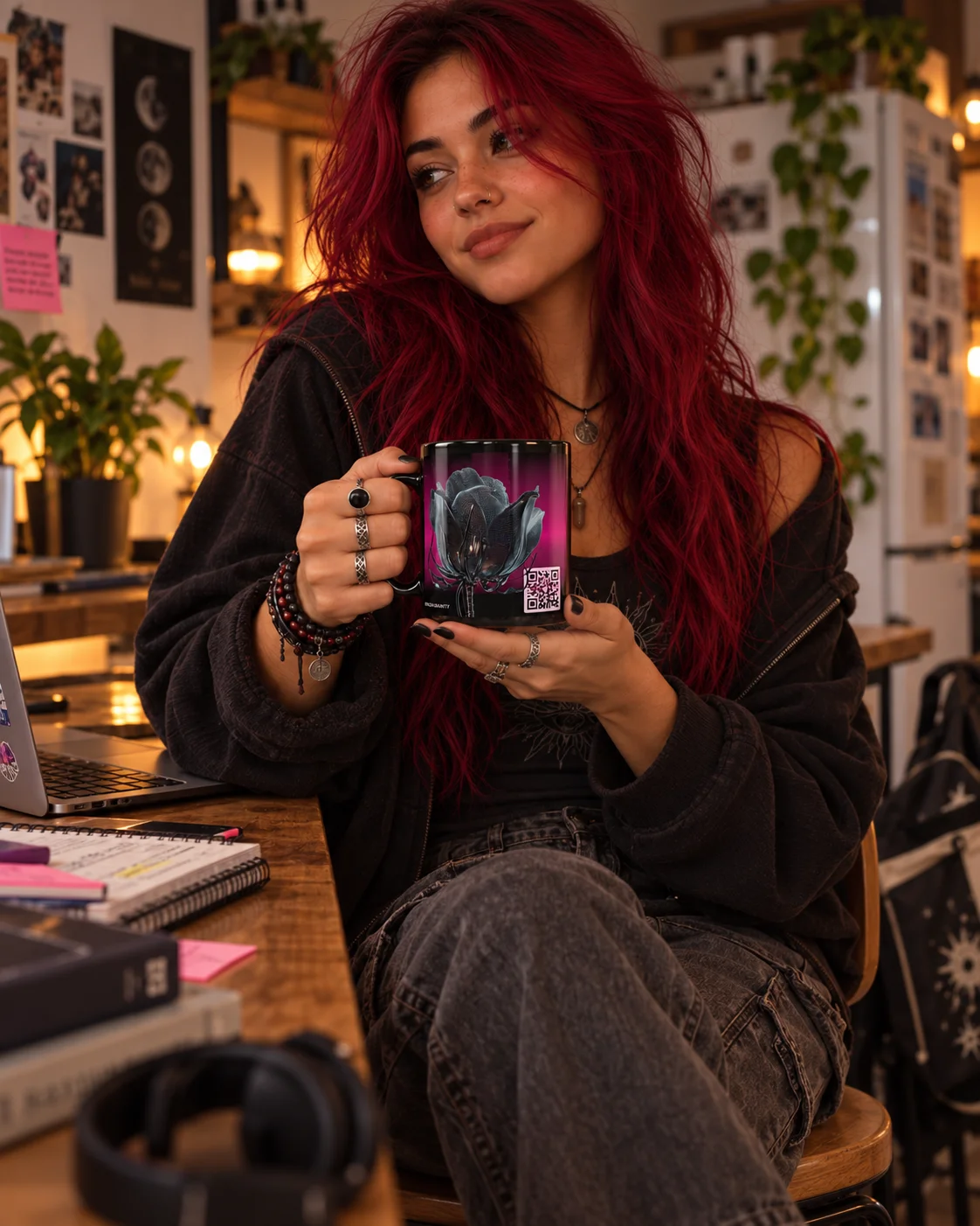 Rendering Humanity, Black Glossy Mug + Daily Poetry Experience [AUDIO] product image (2)