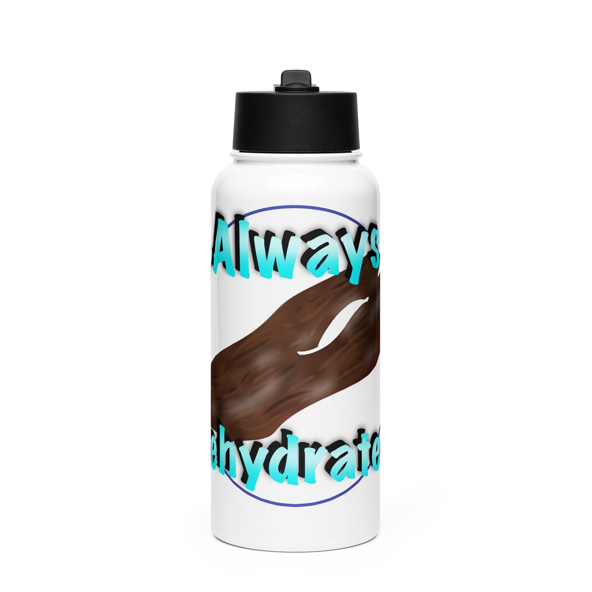 "Always Dehydrated" beef jerky water bottle product image (1)