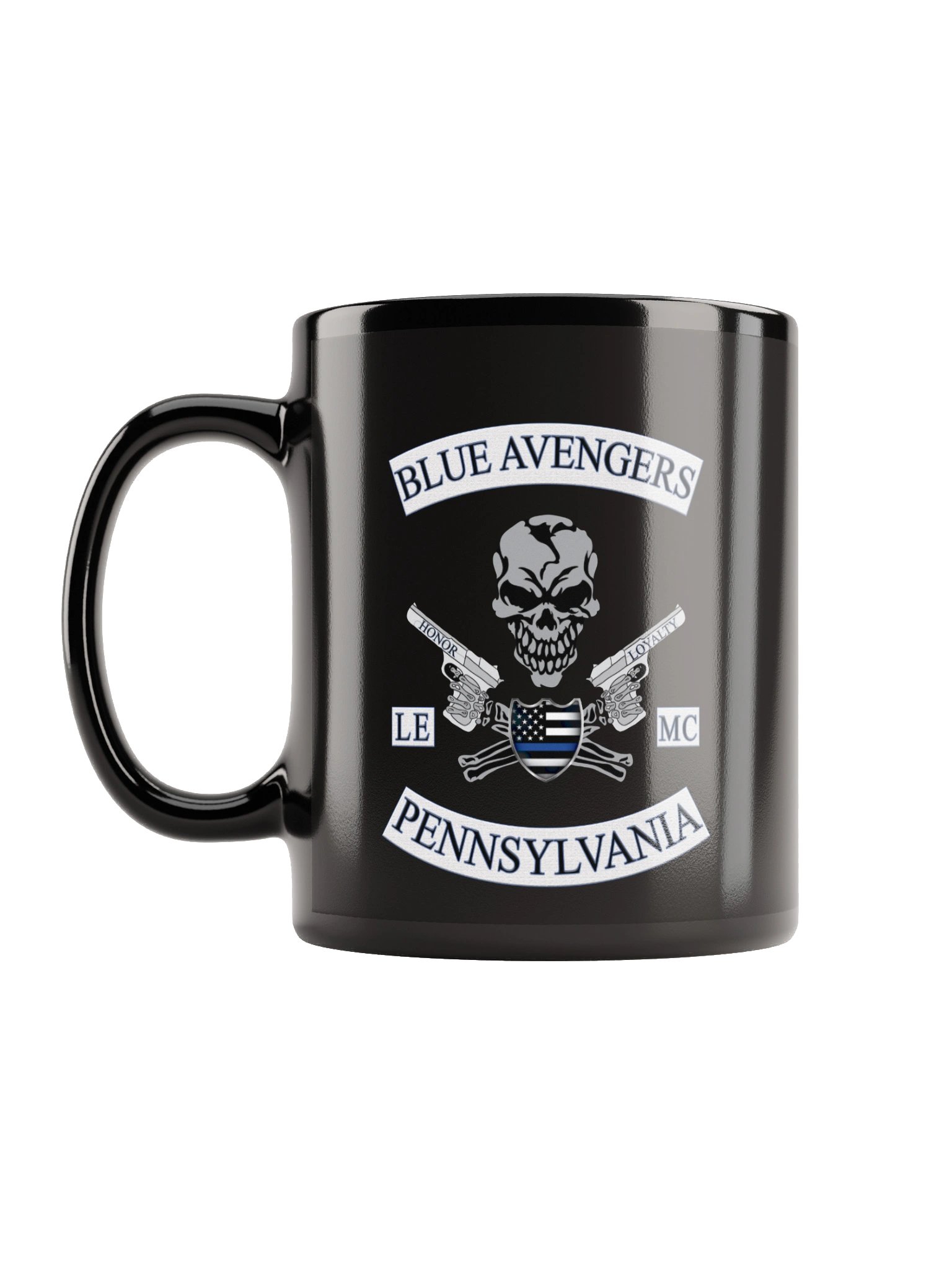 Blue Avengers MC Logo Black 11 oz Mug product image (6)