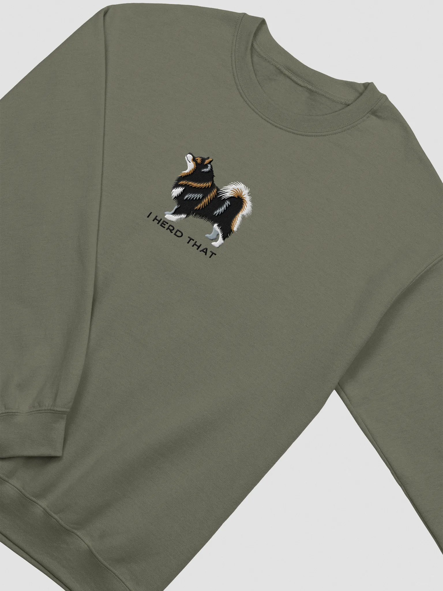 I Herd That Sweatshirt (Embroidered) of a Finnish Lapphund product image (6)
