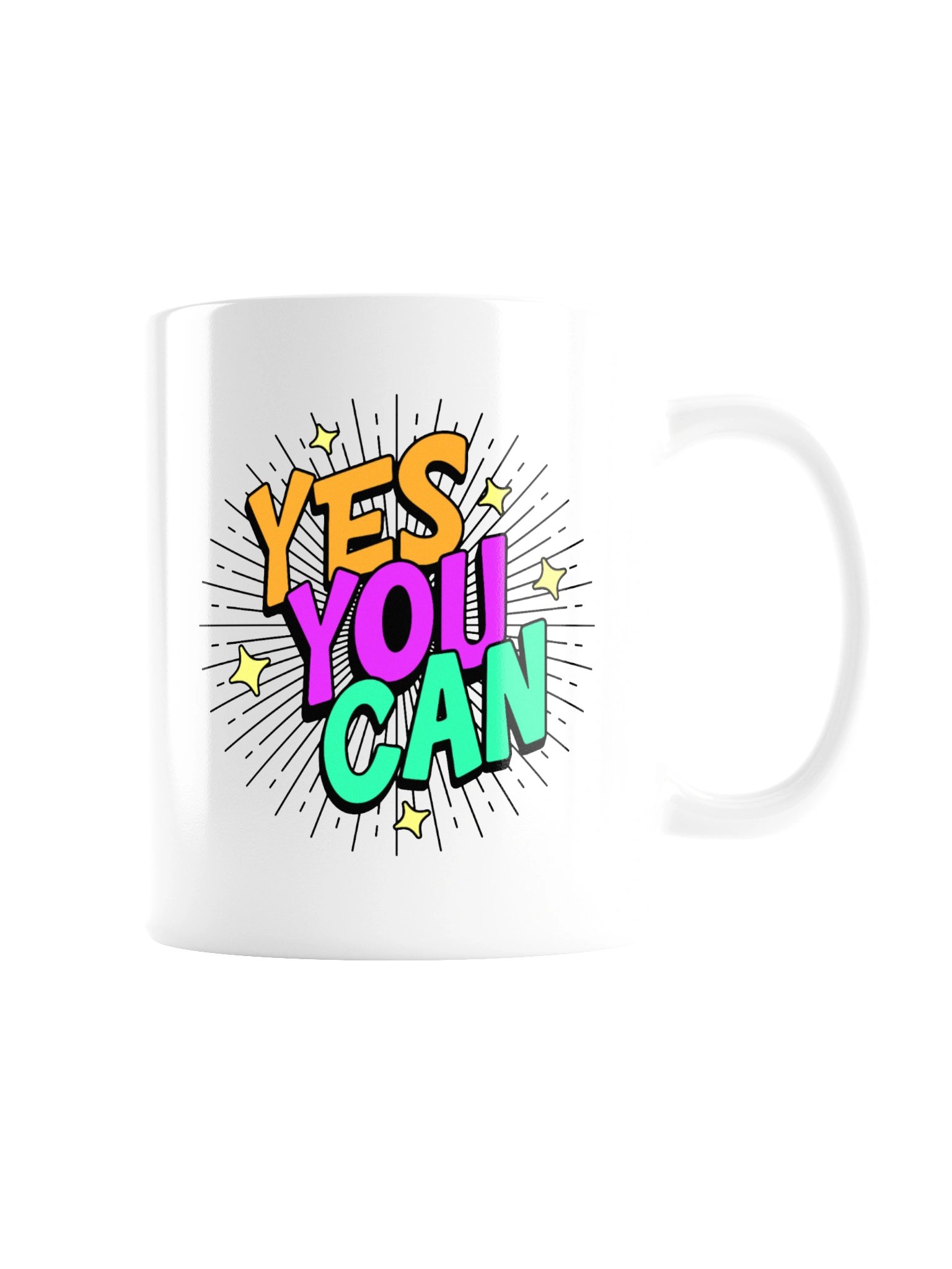 Yes You Can – Colorful Motivational Coffee Mug product image (3)