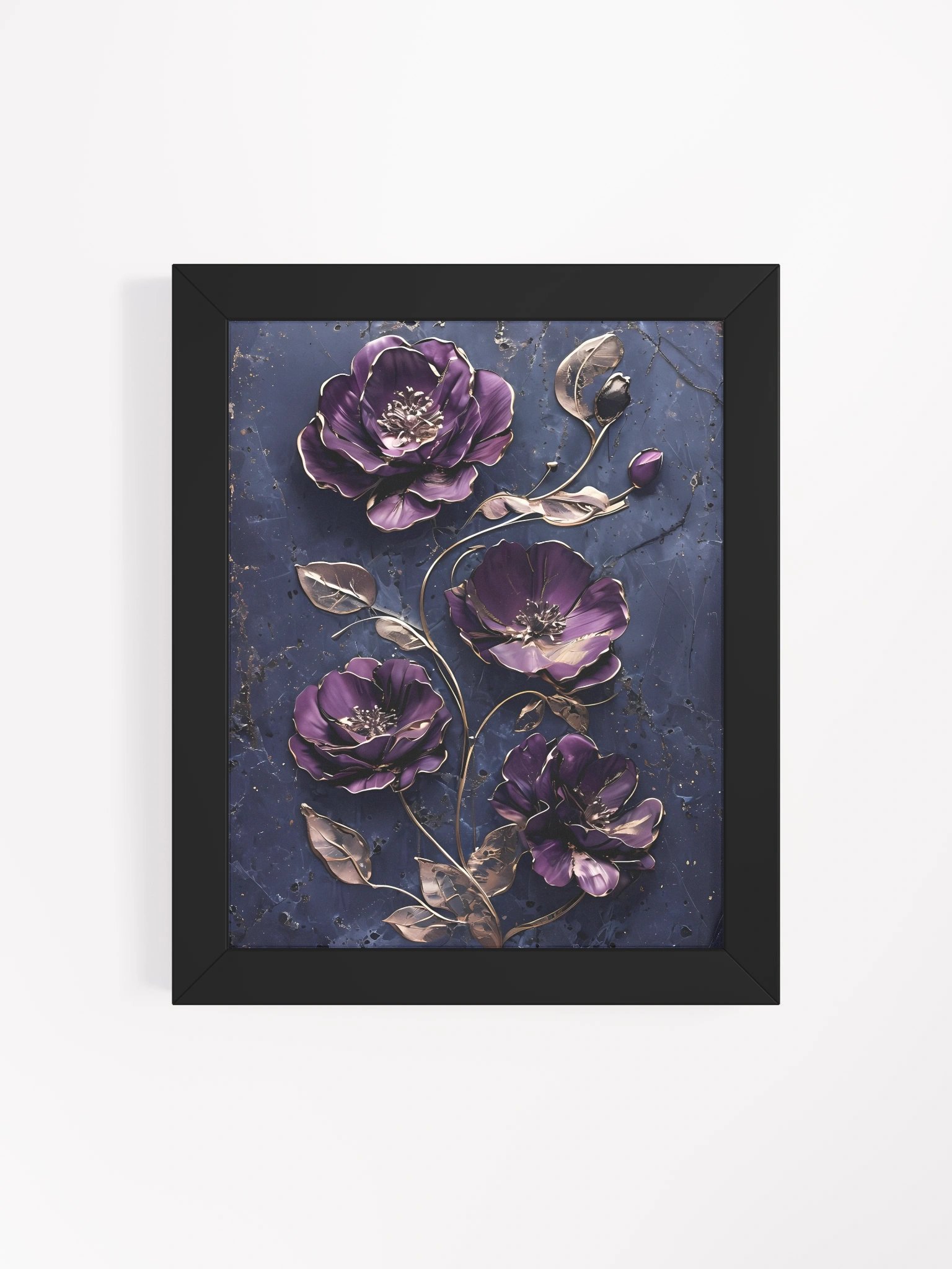 Metallic Floral Elegance Framed Poster product image (5)