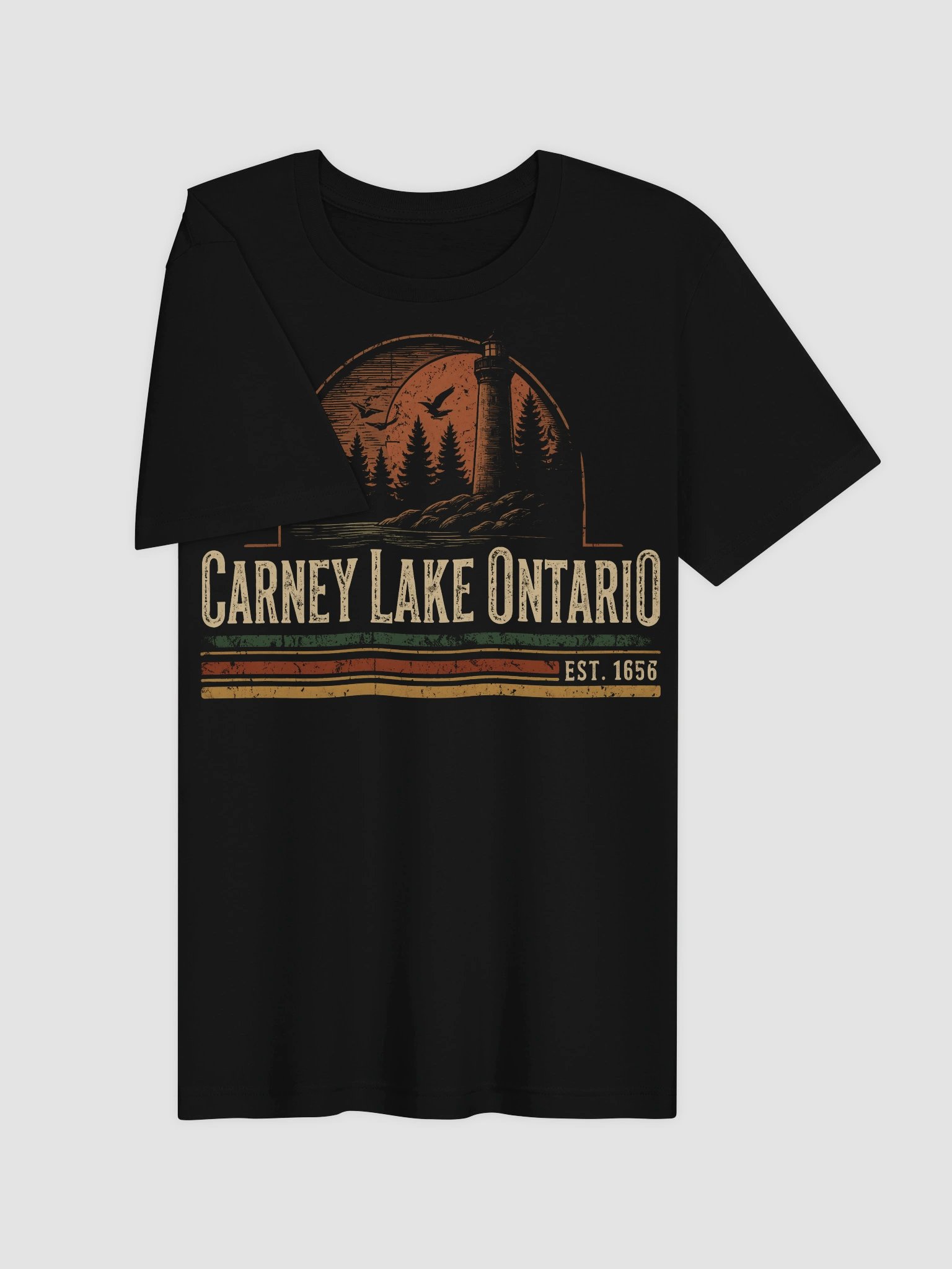 Carney Lake Ontario EST 1656 Retro Lake Ontario Est 1615 for Men Women product image (25)