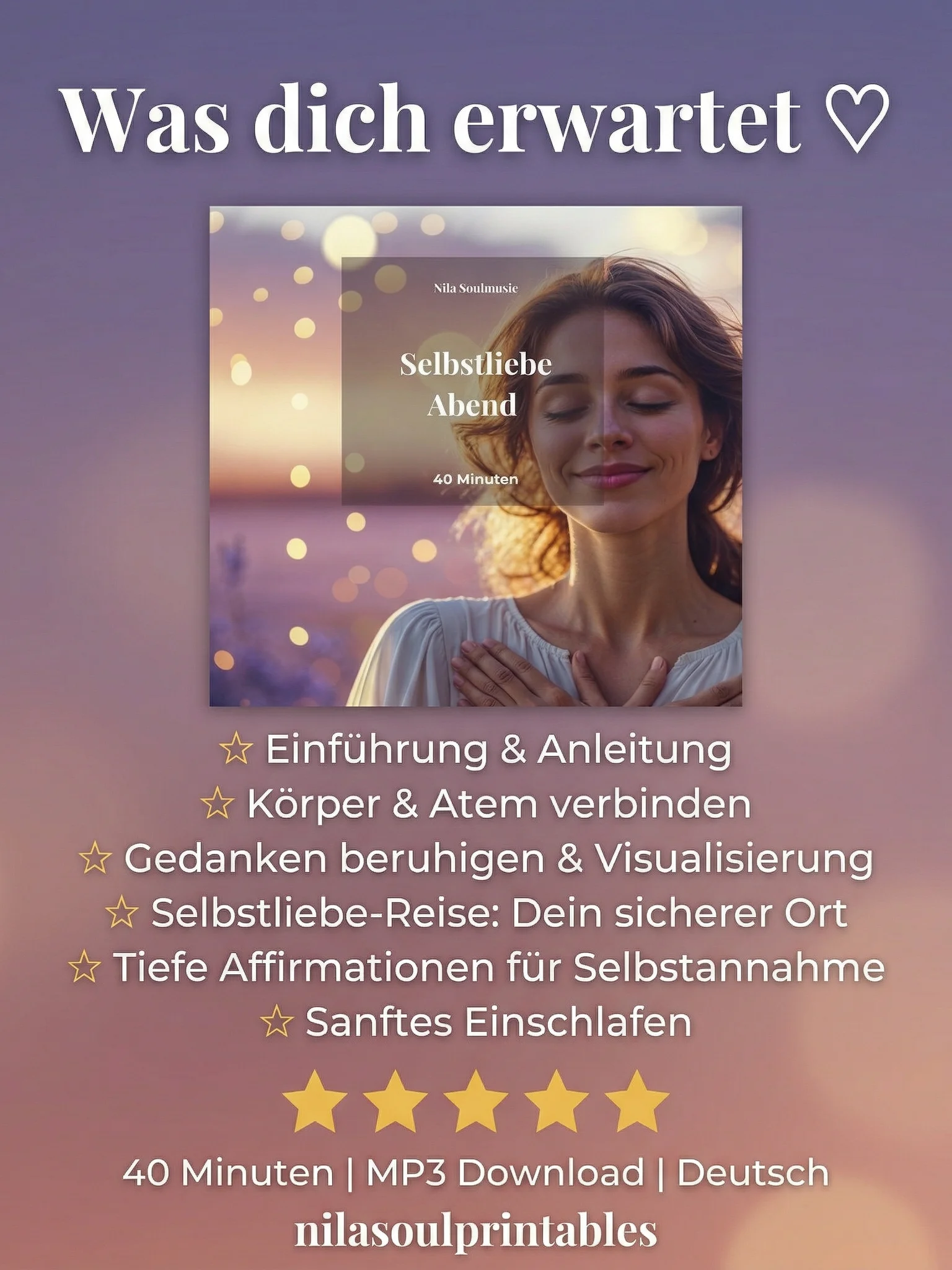 Selbstliebe Abend – Geführte Einschlafmeditation mit Affirmationen (Audio) product image (4)