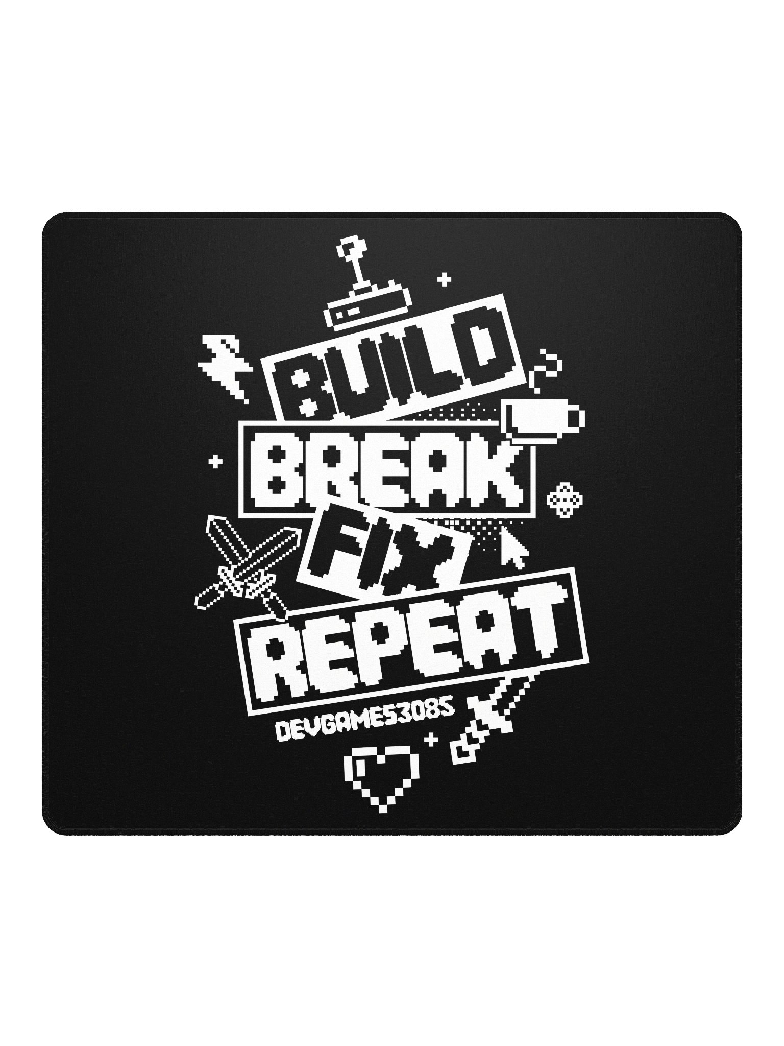 Build. Break. Fix. Repeat. Mouse Pad product image (1)