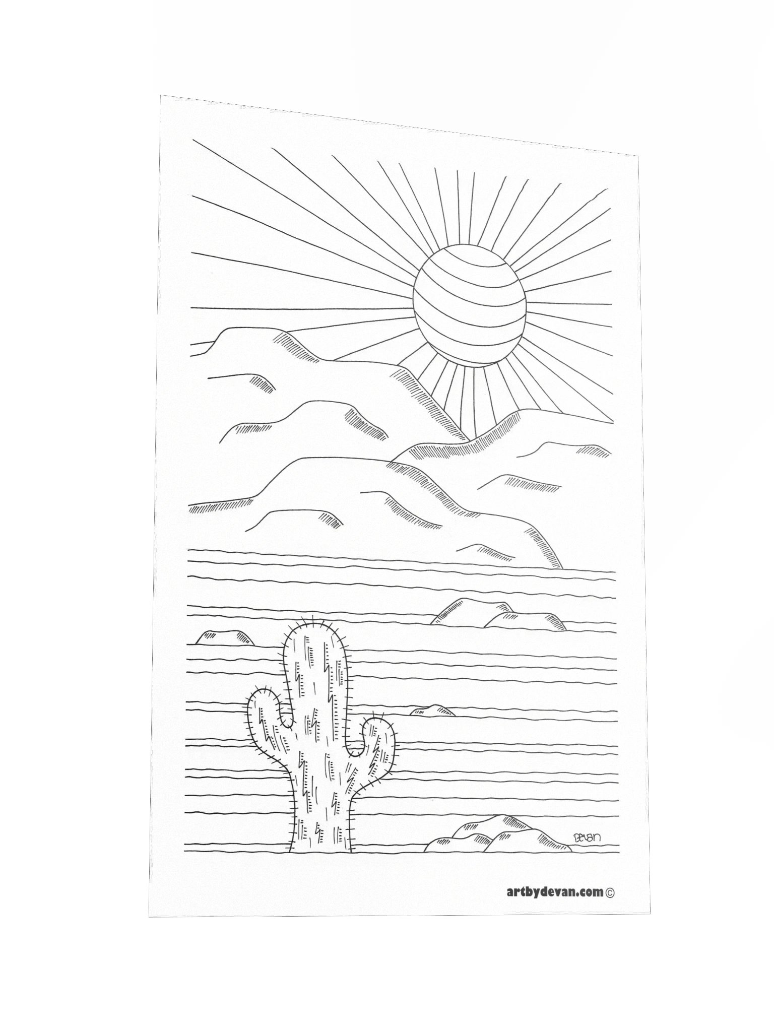 Color Your Own Art: Desert Scape product image (2)
