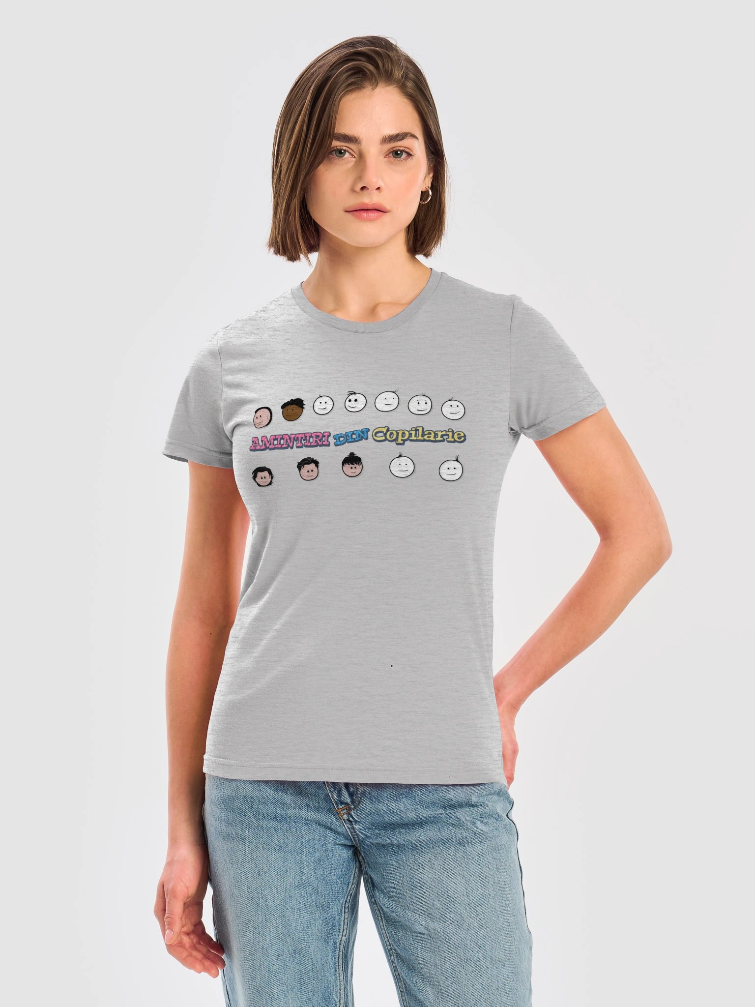 Tricou Damă Gri – Amintiri Din Copilărie product image (5)