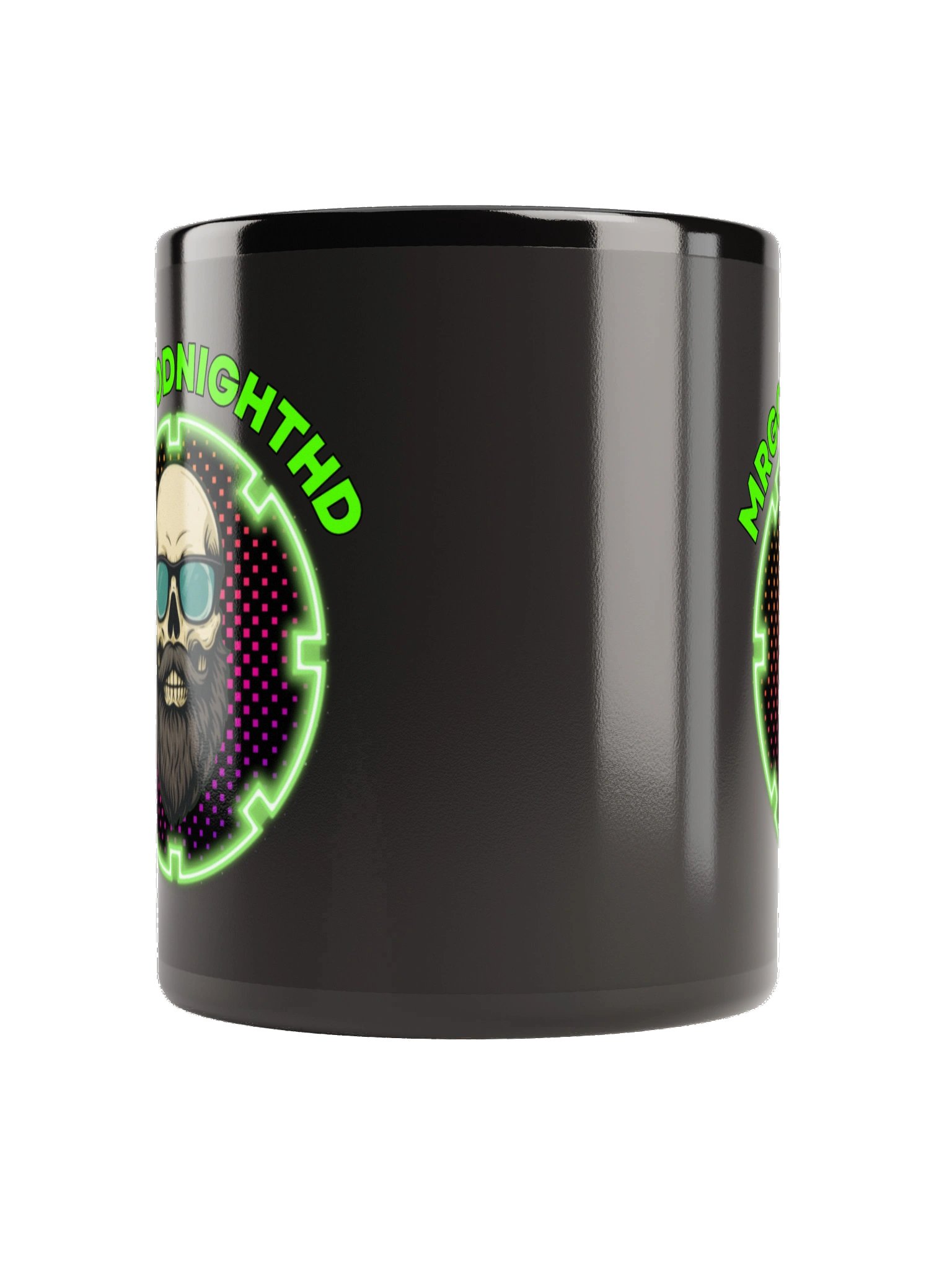 Official MRGOODNIGHTHD Skull Logo Ceramic Coffee Mug (Black) product image (4)