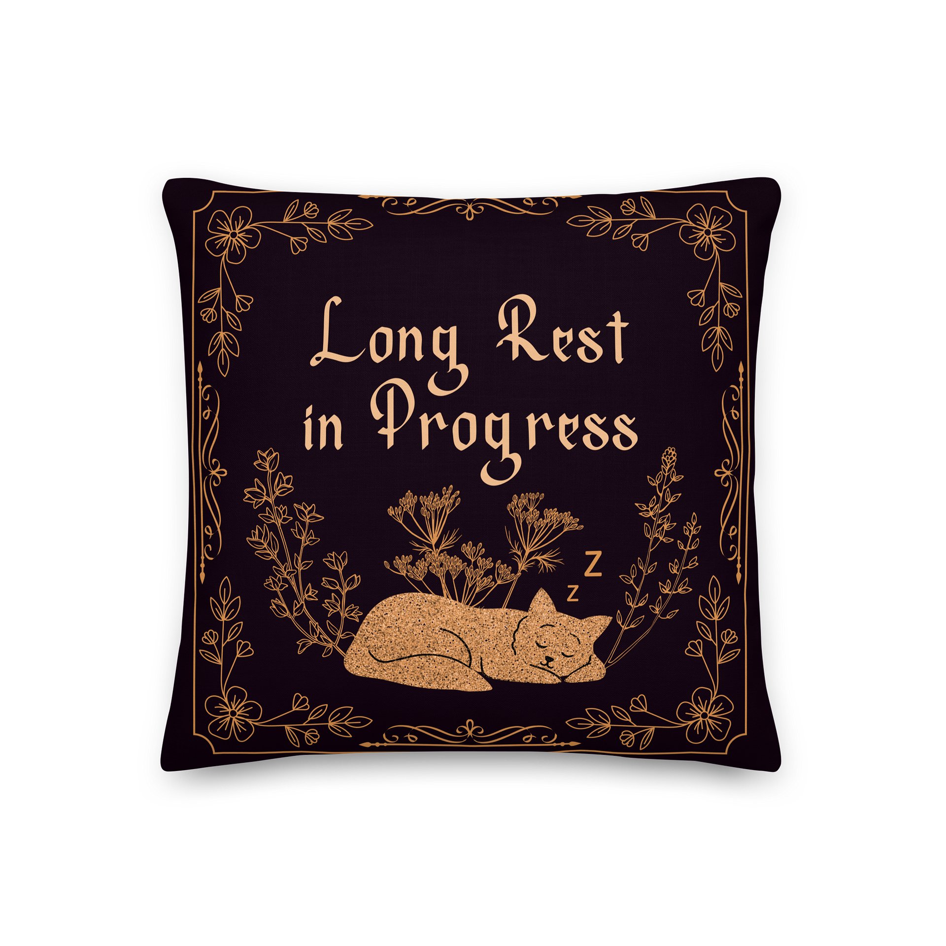 Long Rest in Progress Pillow | Gamer Recovery & Spoonie Decor product image (1)