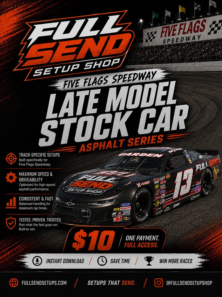 W9 | Late Model Stock 5 Flags Setup product image (1)
