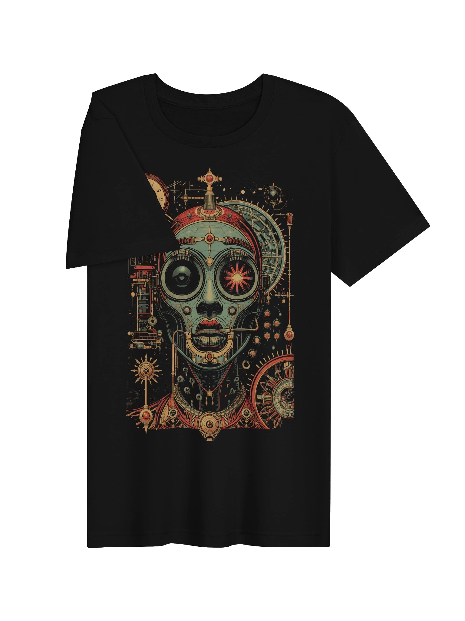 Retro-Futurist Robot Gears Lightweight T-Shirt product image (7)