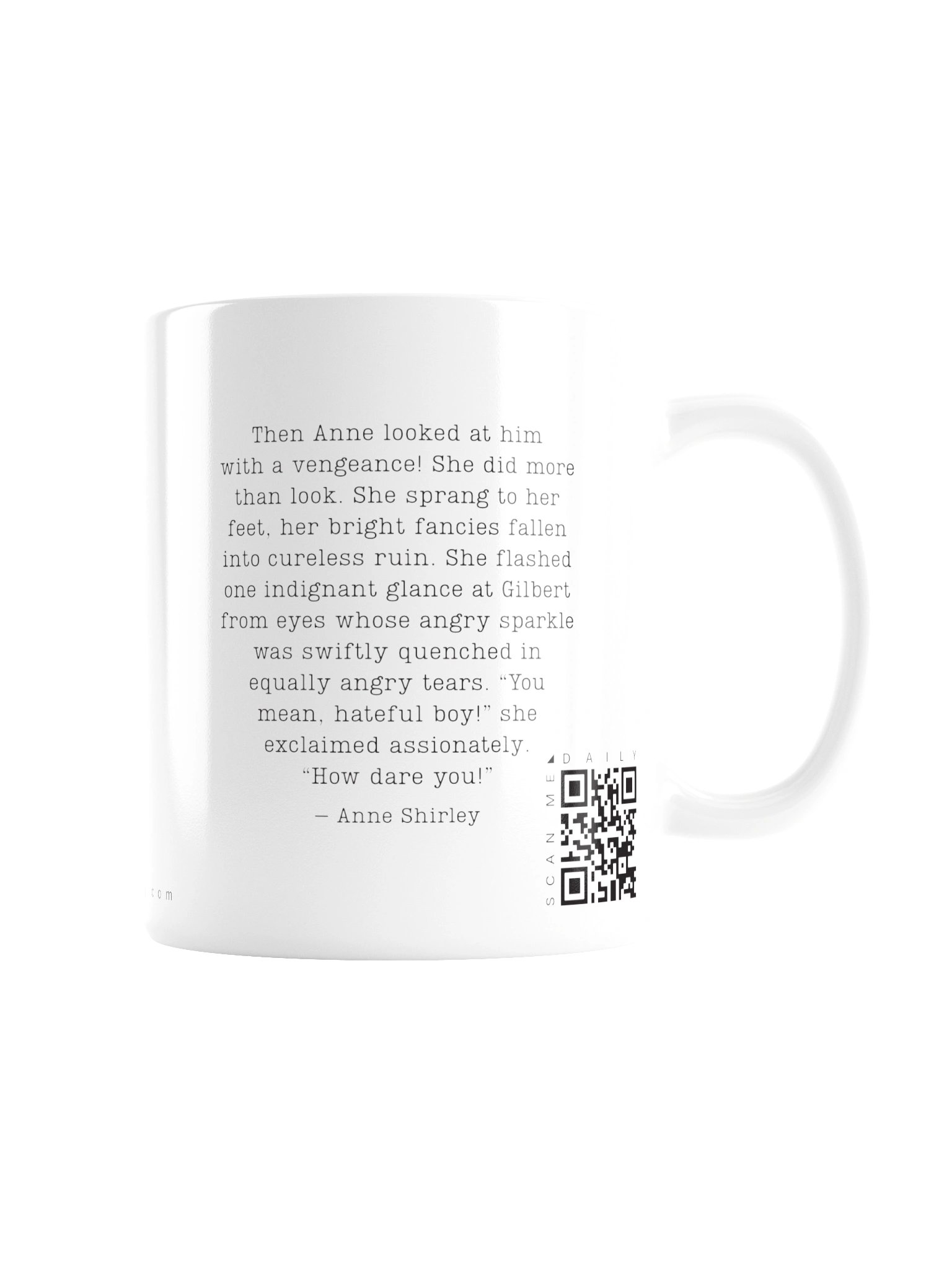 <i>Gilbert</i> • QR Mug<br /> With 160 Daily Quotes<br /> <small>Quotes from beloved novel<br />Anne of Green Gables (1908)</small> product image (2)
