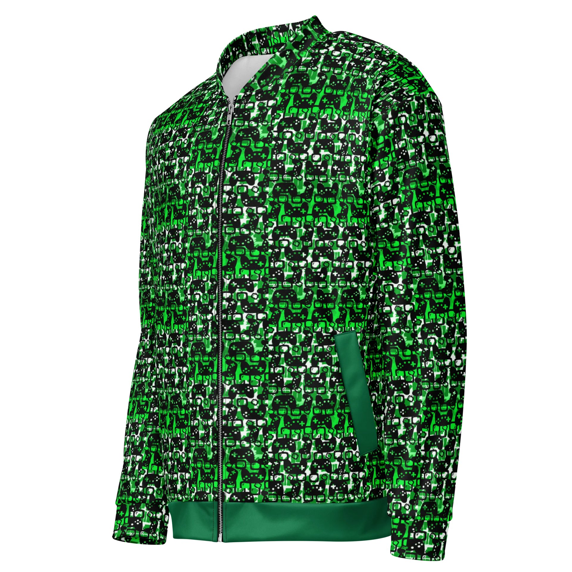 Story Lover Unisex Bomber Jacket (Green and Black) product image (3)