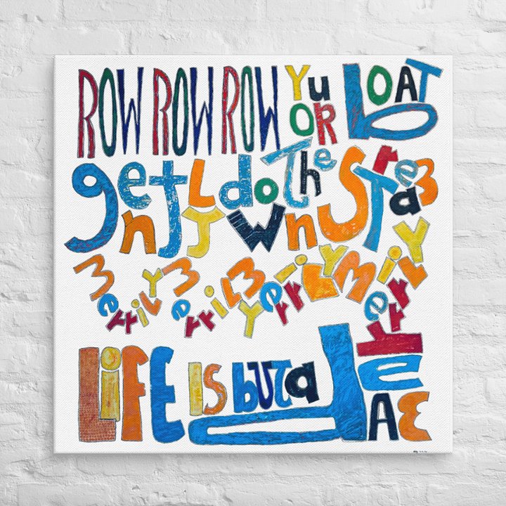 Row Row Row Your Boat on Canvas (37" x 37") product image (1)