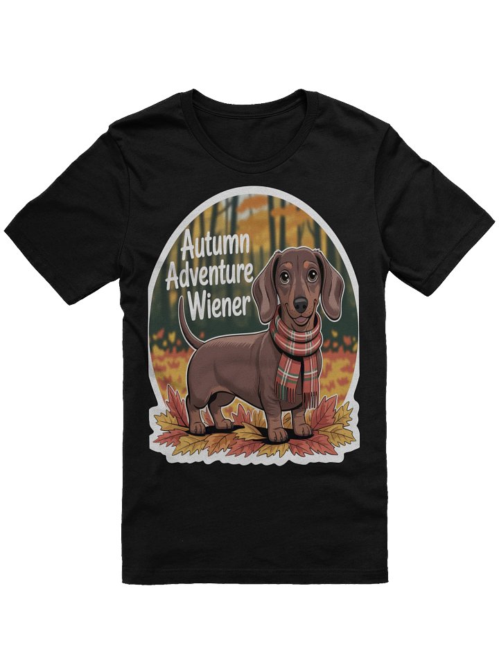 Autumn Adventure Wiener – Cute Dachshund Fall T-Shirt product image (1)