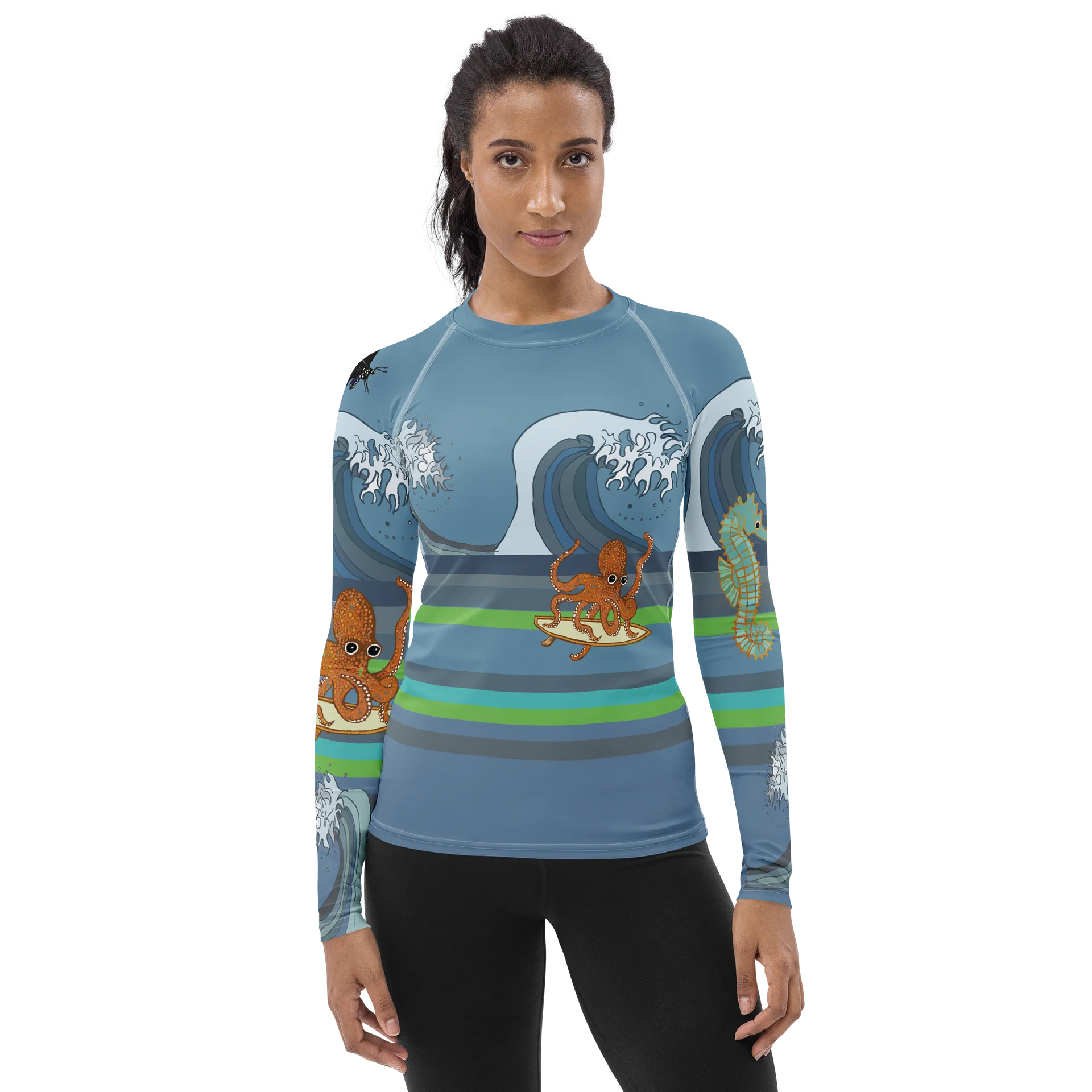 Octopus Wave Women's Rash Guard product image (1)