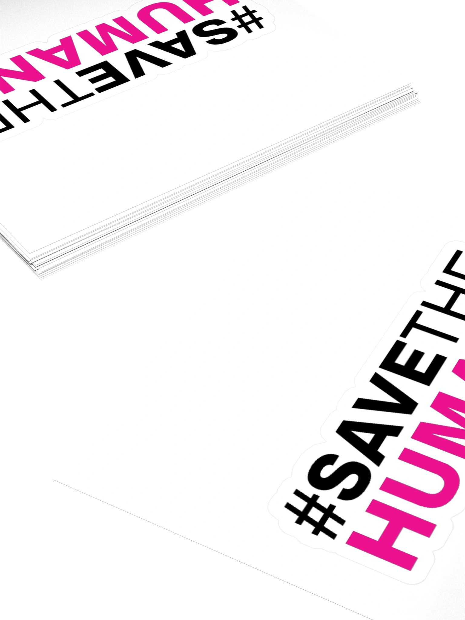 Save the Humans Sticker — Black & Pink product image (14)