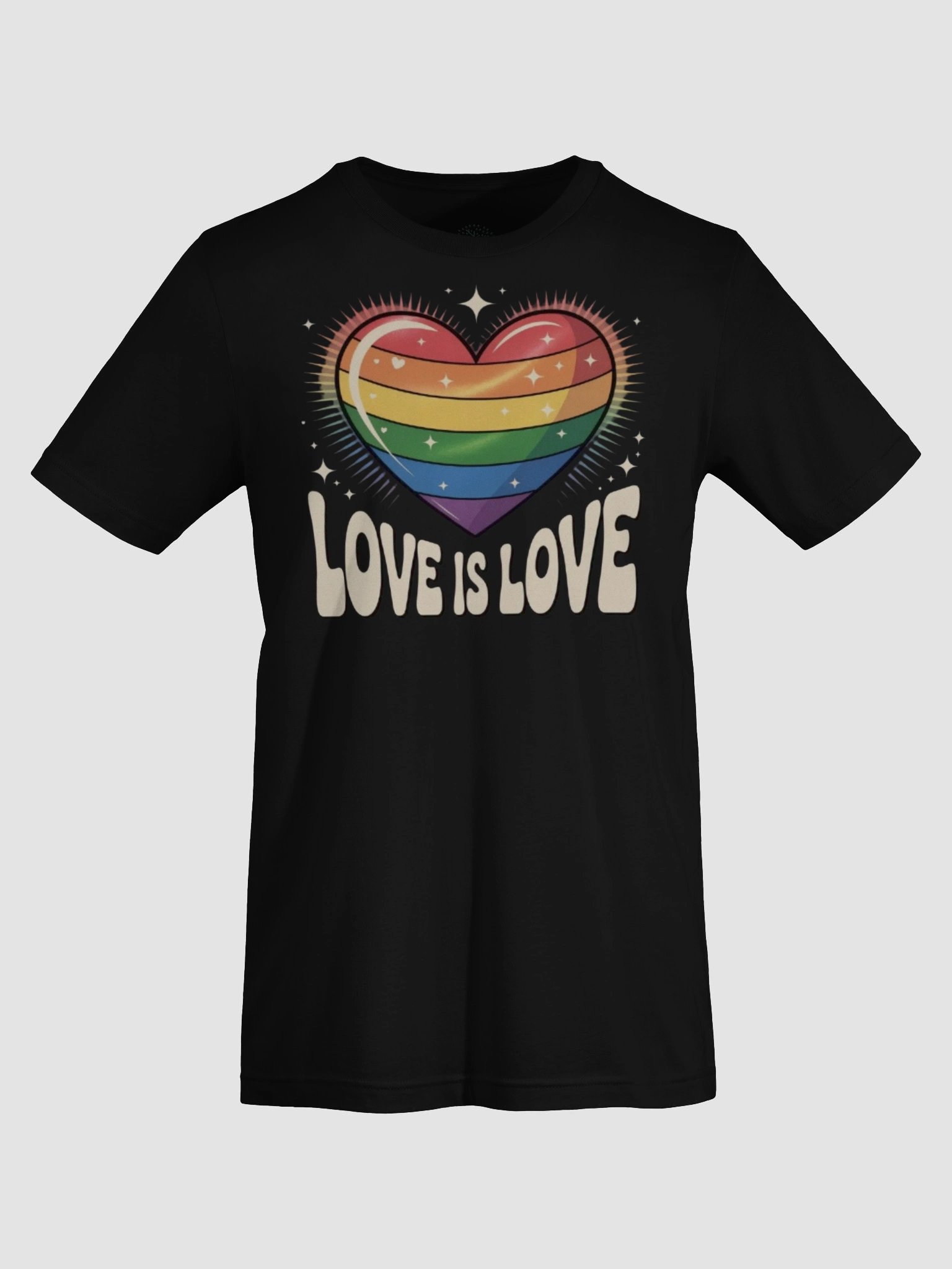Exclusive 'Love is Love' Rainbow Heart Unisex T-Shirt - TDS Music product image (76)