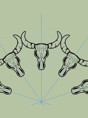 Bull Skulls Mandala #Photoshop #mandalas