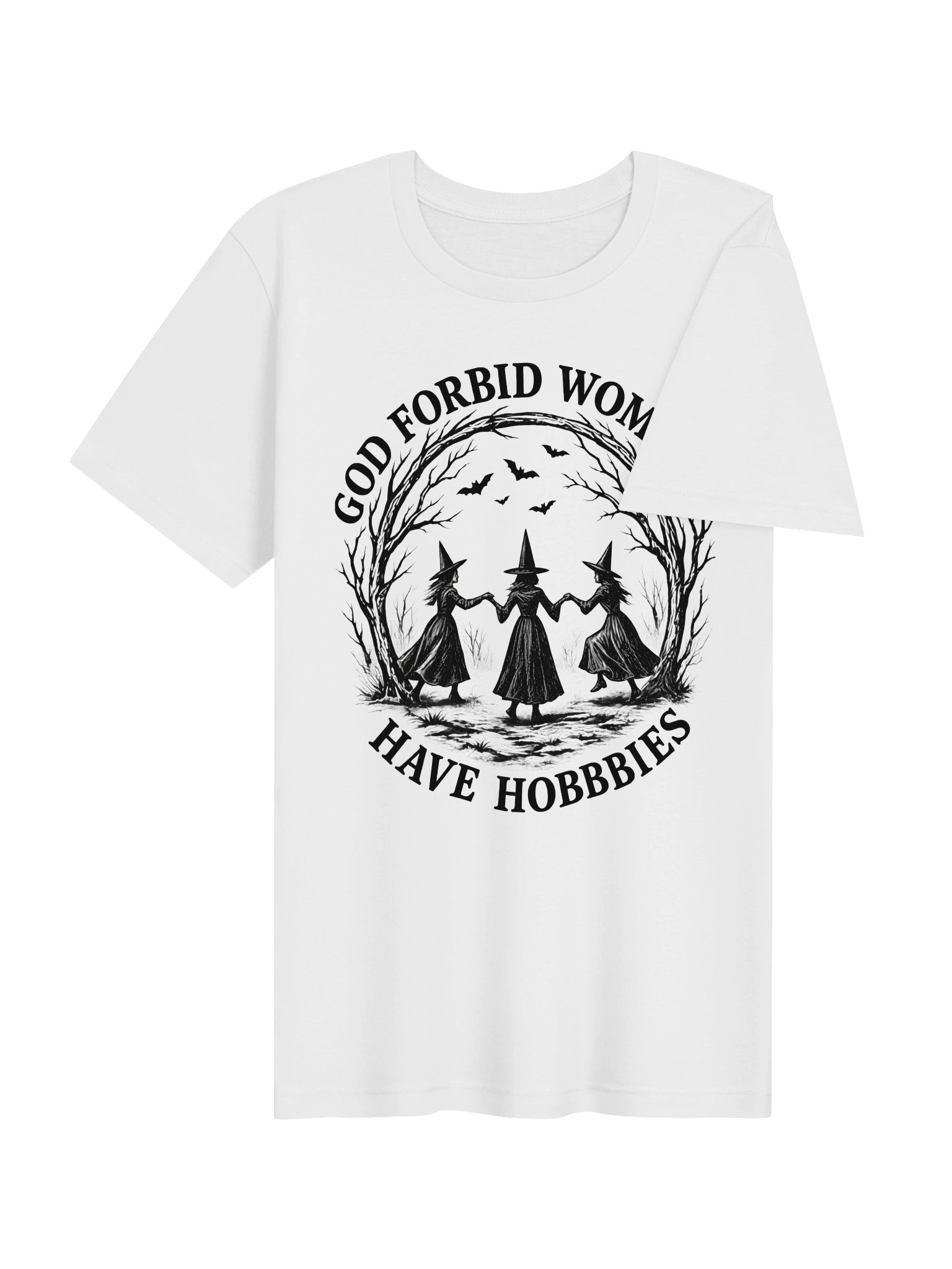 God Forbid Women Have Hobbies – Witchy Halloween Tee product image (3)