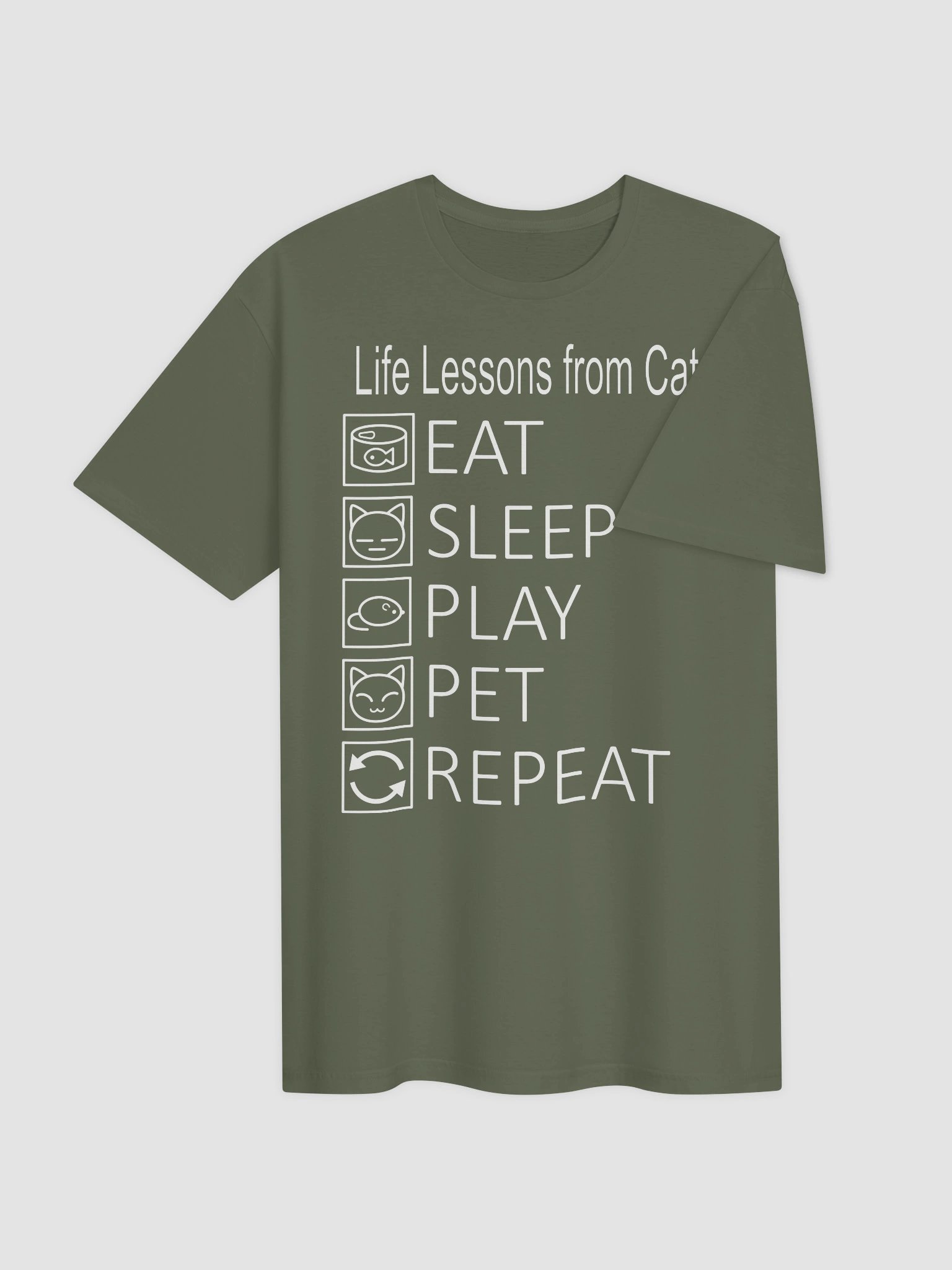 Life Lessons from Cats (White Print) - Unisex Adult Super Soft Lightweight T-shirt product image (3)