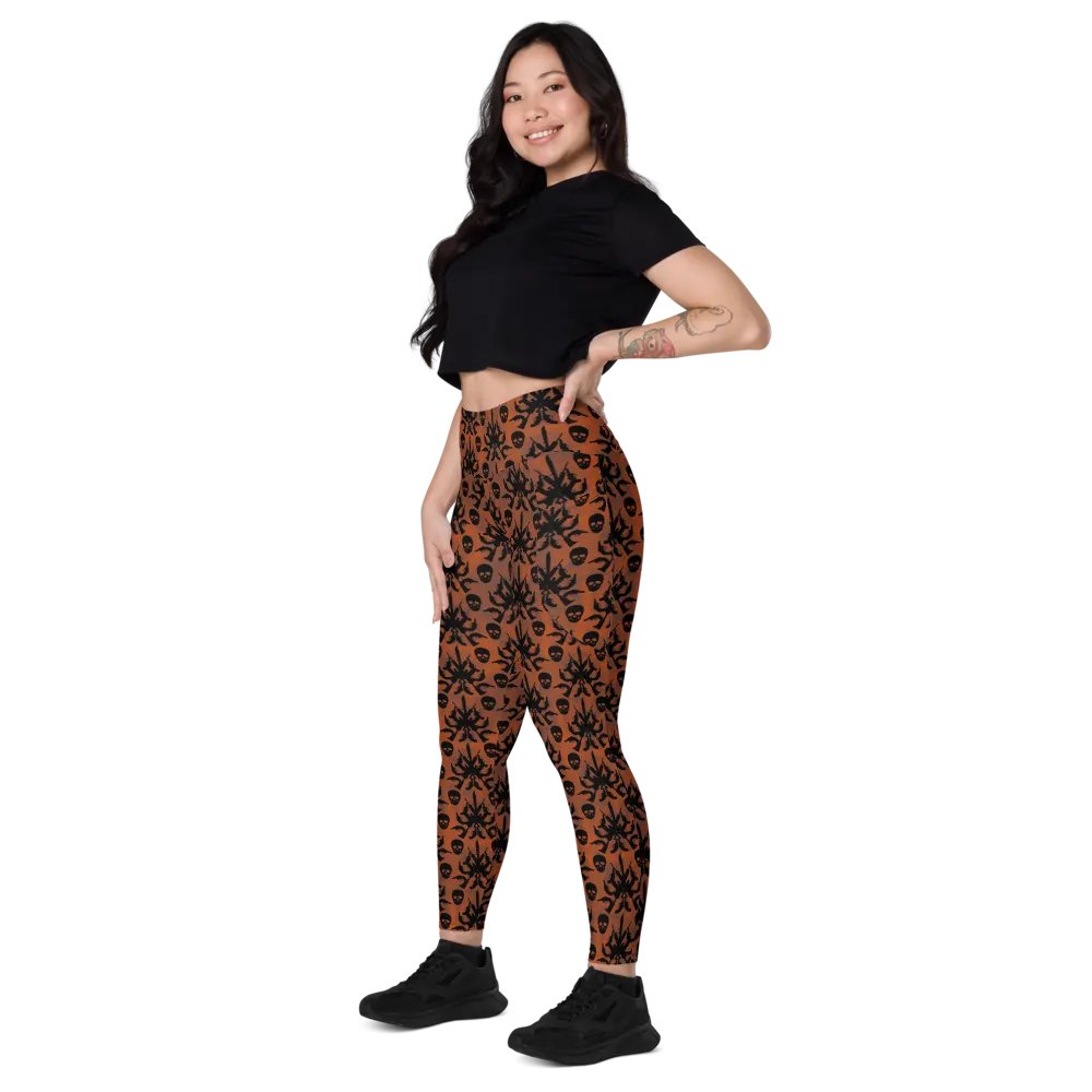 Gothic 2A High Waist Pocket Leggings - Orange product image (3)