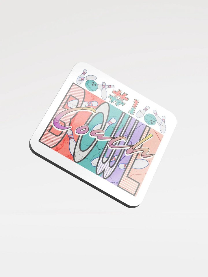 Number 1 Coach Bowling Glossed Cork Coaster product image (2)