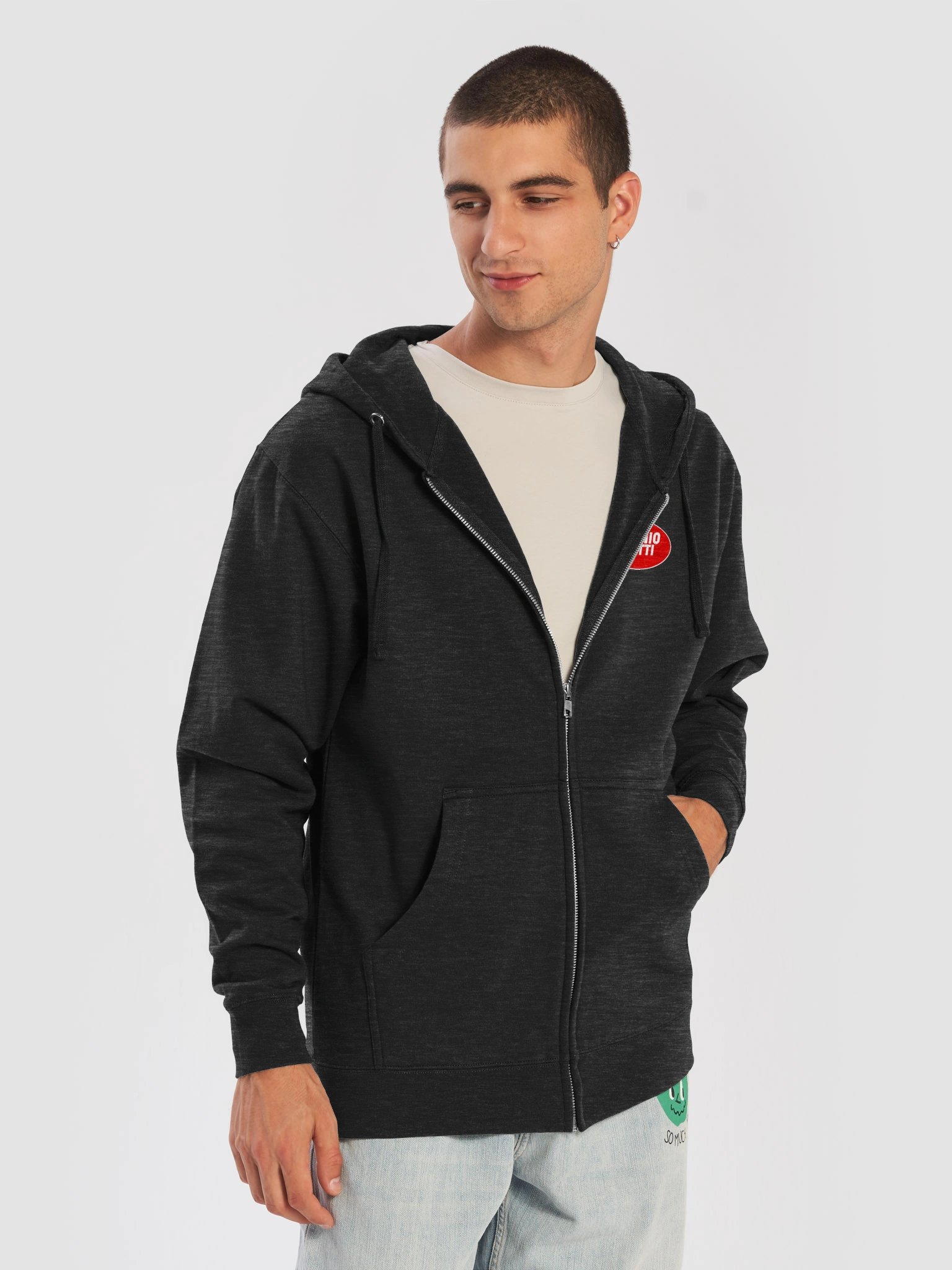 Antonio Drutti Red Oval Logo Zip Hoodie product image (3)