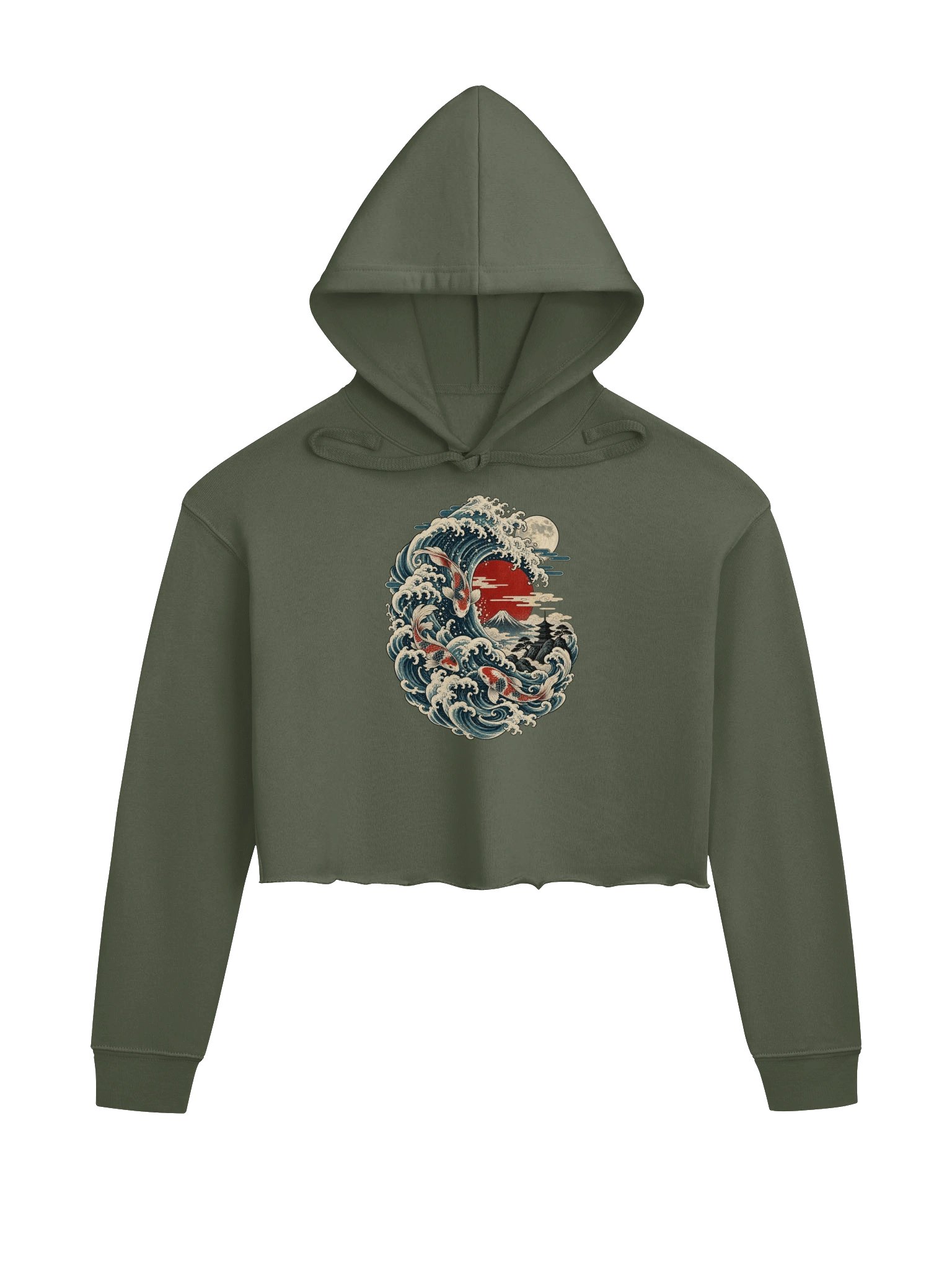 Ukiyo-e Wave Crest with Koi and Pagoda product image (5)