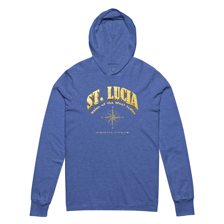 Compass - St.Lucia - Vintage Gold | Unisex Hooded Long Sleeve Tee | 5 Colors product image (19)