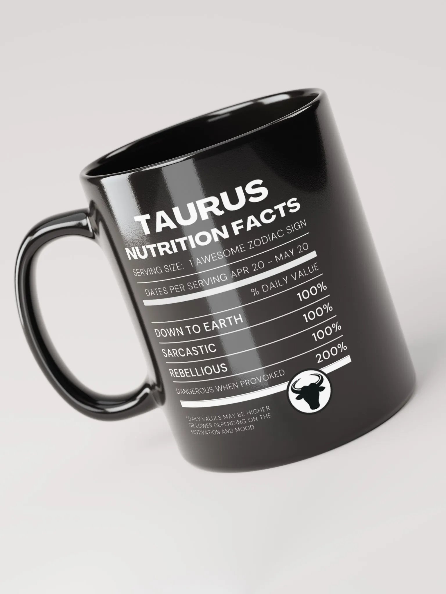 Taurus Nutrition Facts Mug product image (4)